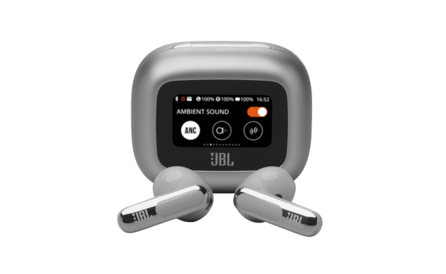 JBL LIVE FLEX 3 True-Adaptive Noise Cancelling Perfect Calls - Silver